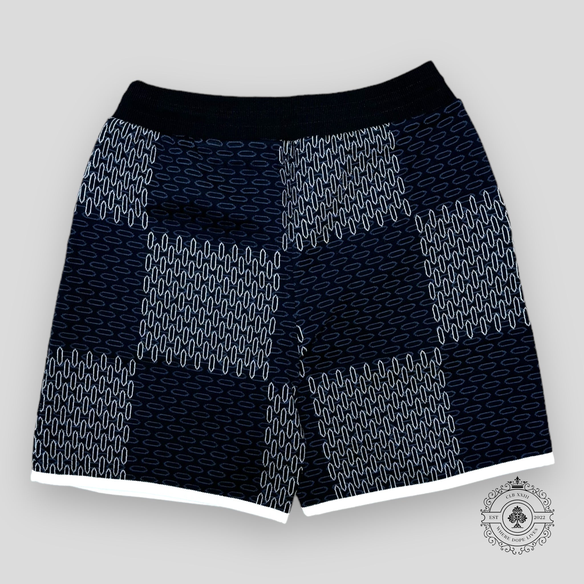 Louis Vuitton Tennis Damier Quilted Cotton Shorts in Navy Blue