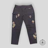 Chrome Hearts Sex Records Patch Double Knee Carpenter Pants