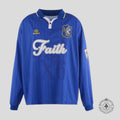 Saint Michael Faith Soccer Tee in Blue