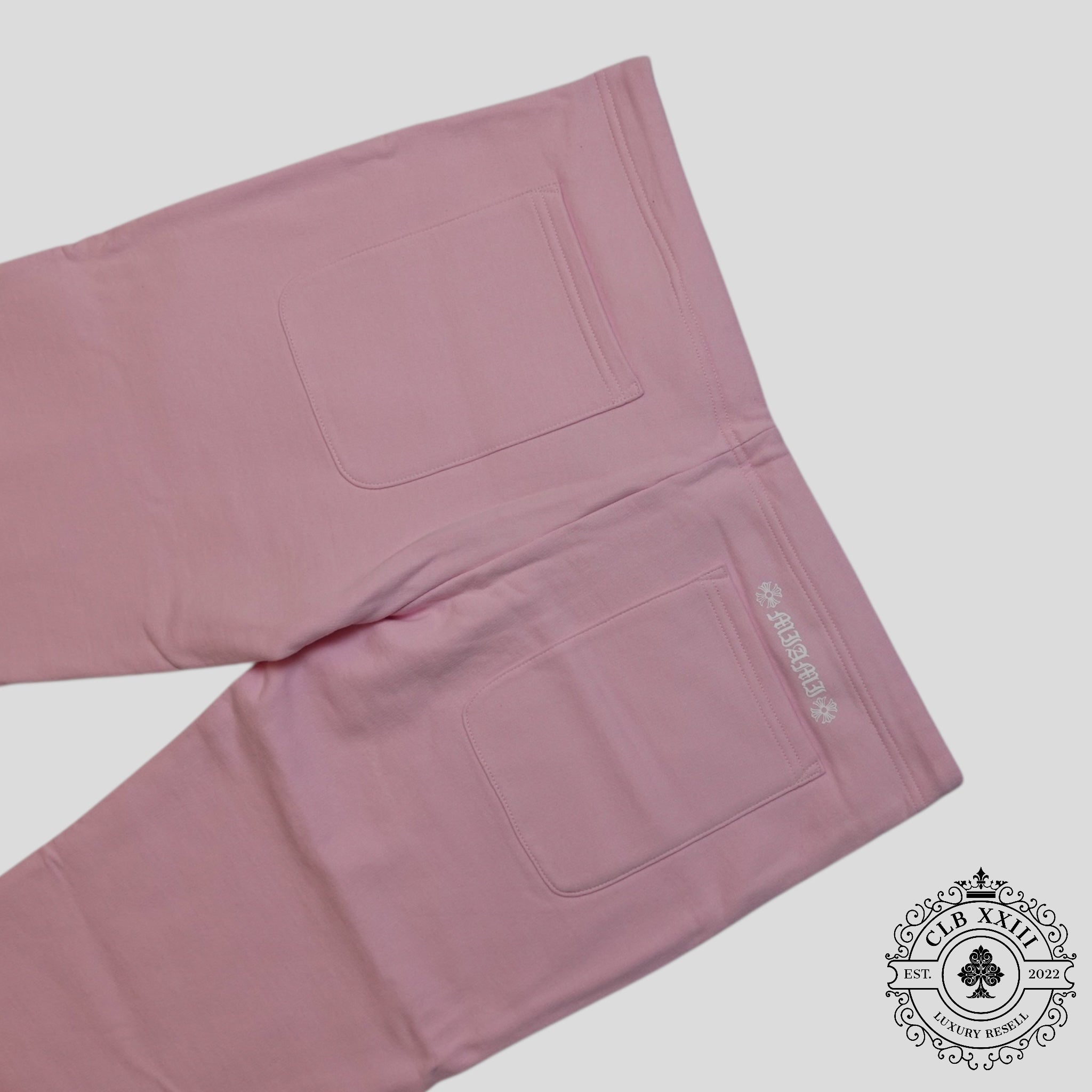 Chrome Hearts Art Basel Vine Heart Sweatpants in Light Pink