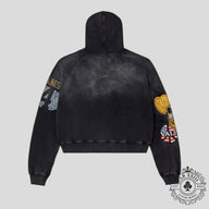 Vale Forever Army Zip Up in Black