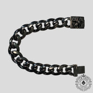 Chrome Hearts Cuban Bracelet in Oxidized Silver