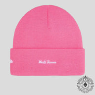 Supreme New Era Box Logo Beanie (FW25) in Magenta