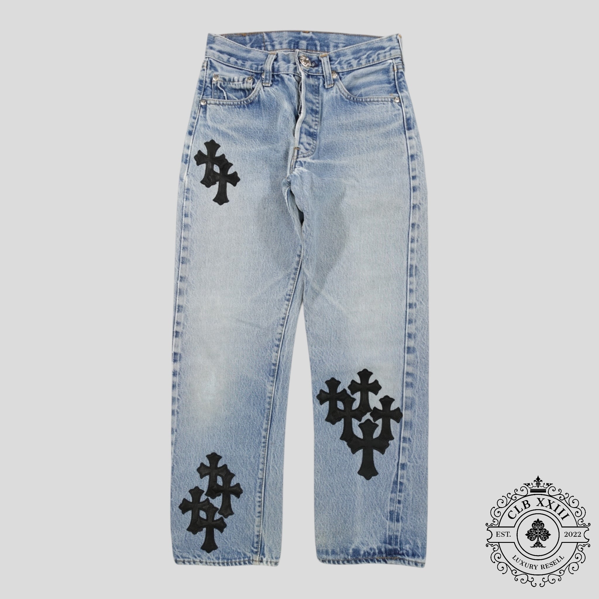 Chrome Hearts 501 Redline Cross Patch Jeans