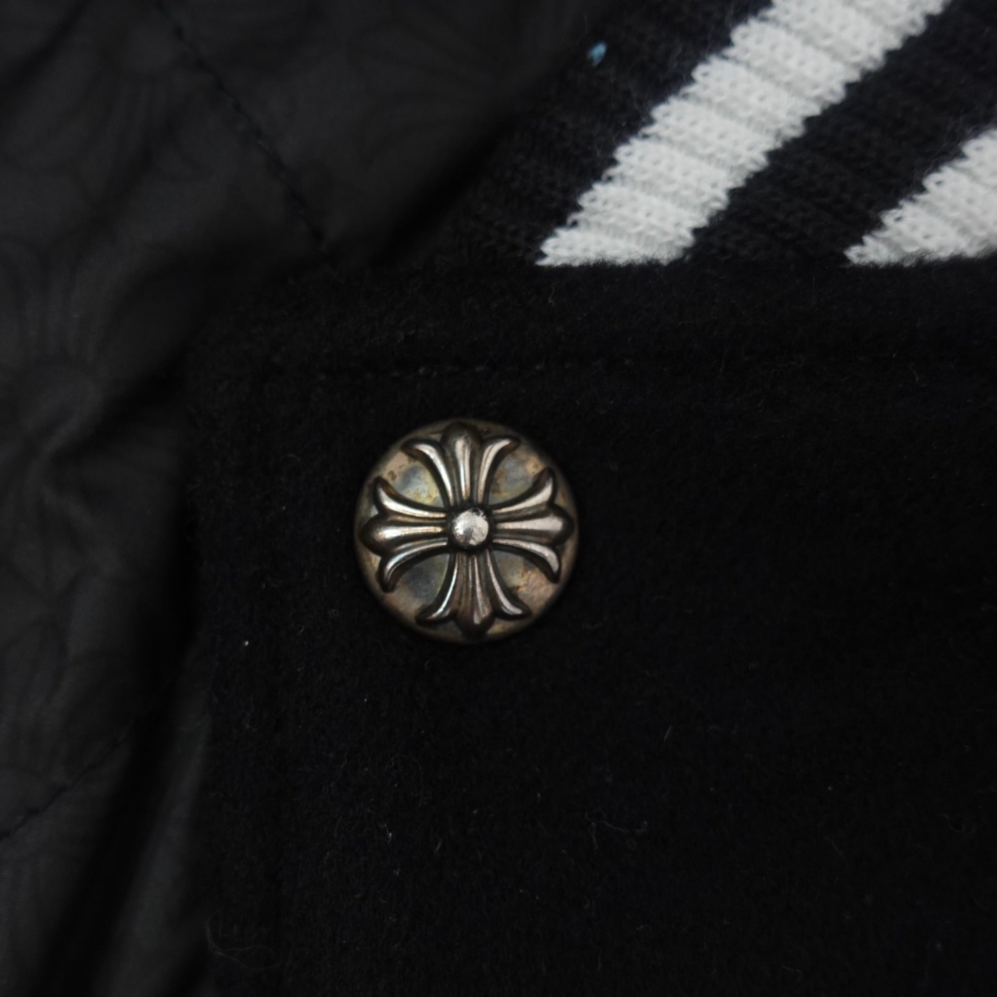 Chrome Hearts Eagle Patch Varsity Jacket