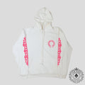 Chrome Hearts Horseshoe Logo Hoodie in White/Pink