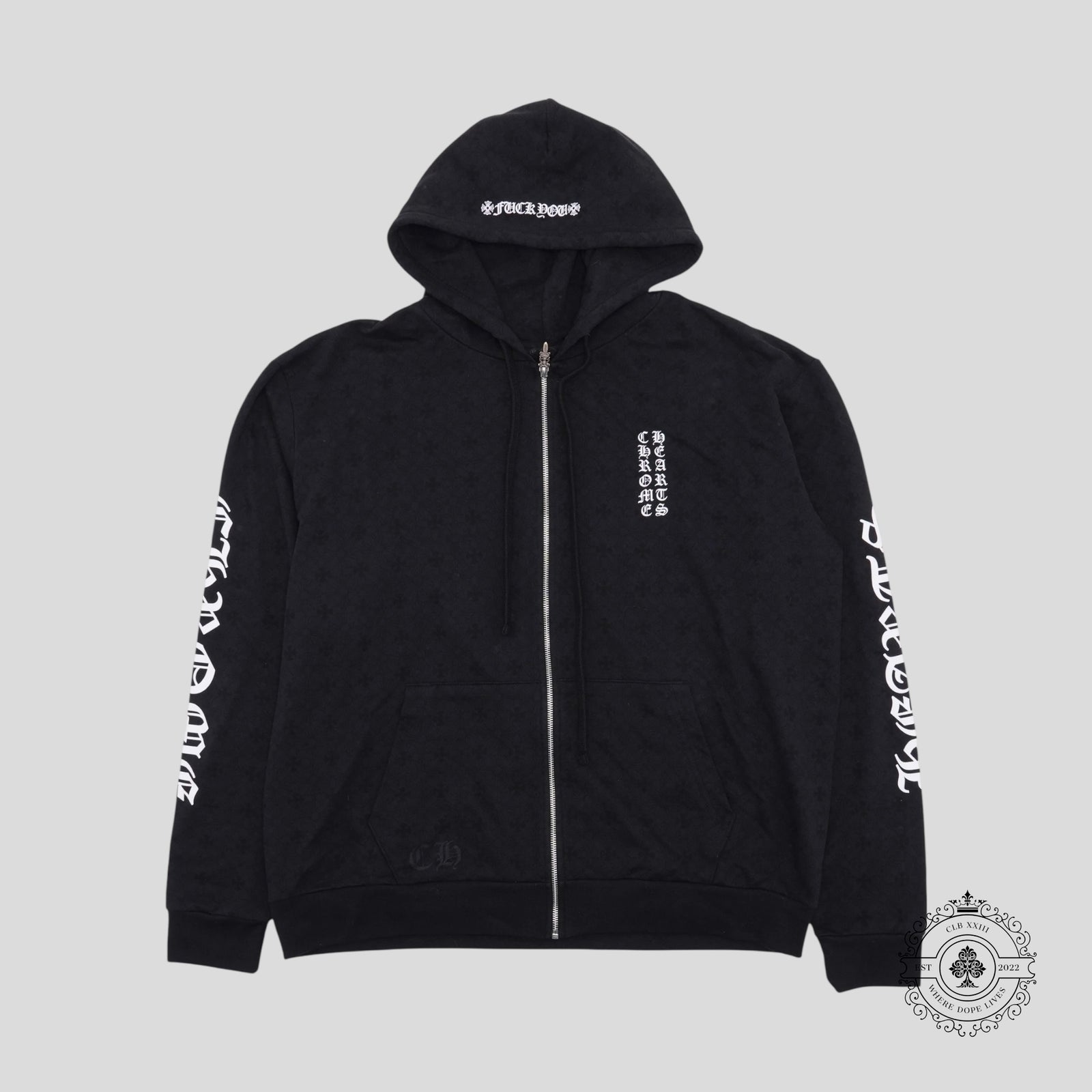 Chrome Hearts Plus Monogram Zip Up Hoodie