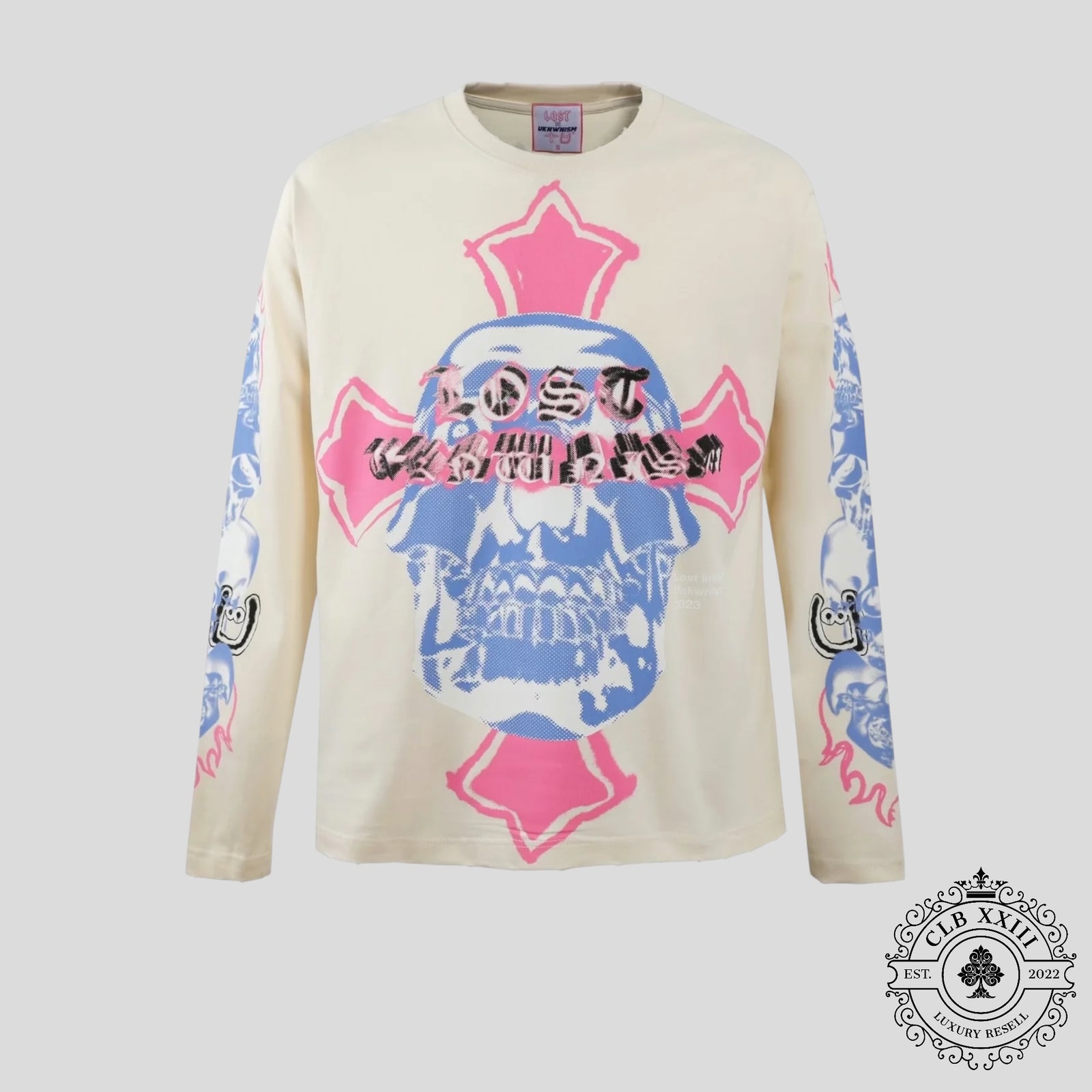 Lost Intricacy Lost X Unknwnism Long Sleeve in Beige & Blue & Pink