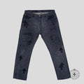 Chrome Hearts Levi Cross Patch Jeans in Black