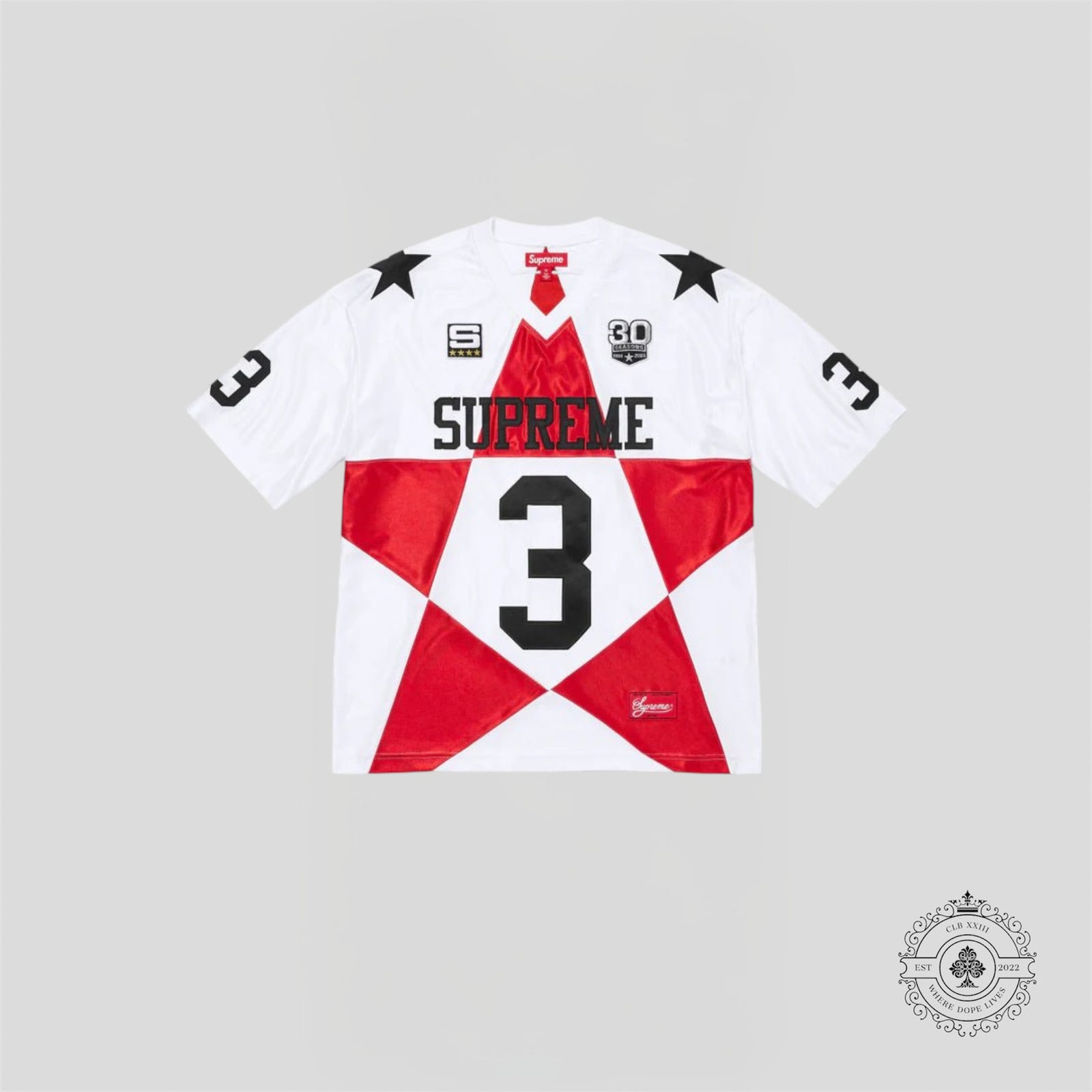 Supreme Star Football Jersey in White