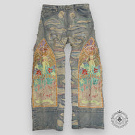 Who Decides War Multicolor Side Embroidery Denim