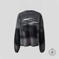 Hellstar Burned Tribal Crewneck (Oversize) in Grey