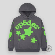 Sp5der Beluga Hoodie Slate Grey/Green