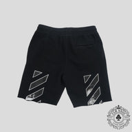 Off White Cut-off Shorts in Black