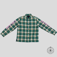 Chrome Hearts Padded Flannel in Green/Pink