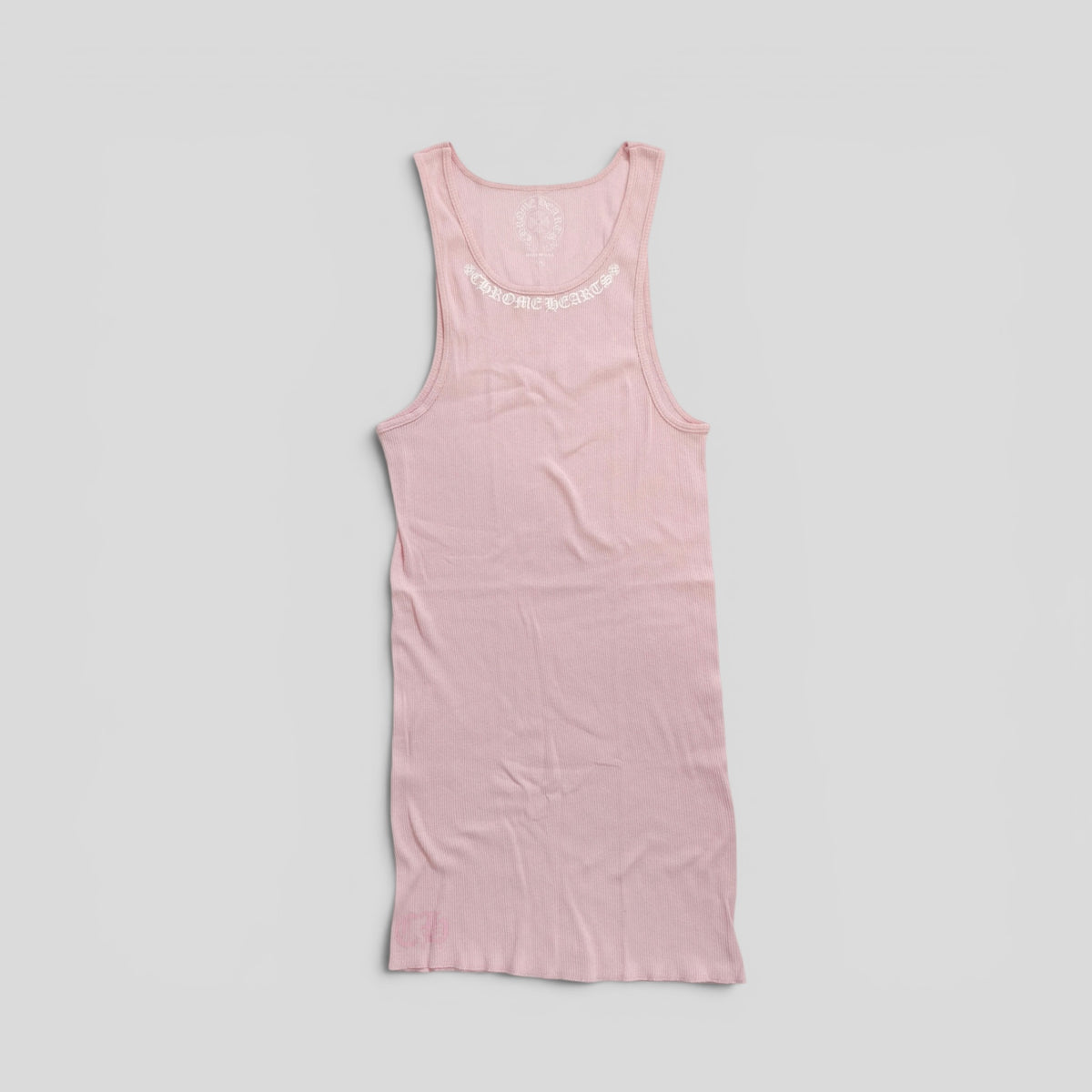Chrome Hearts Neck Logo Tank Top in Pink