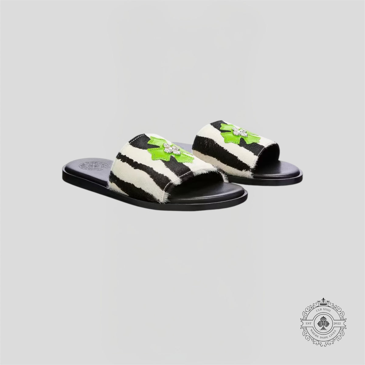 Chrome Hearts Zebra Slides