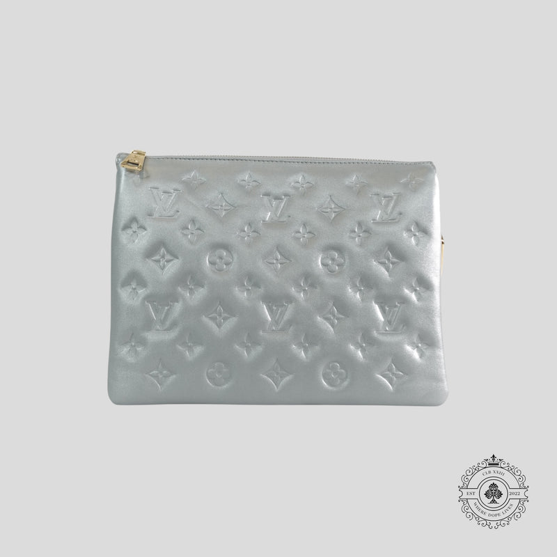 Louis Vuitton Coussin PM Handbag in Silver/Red