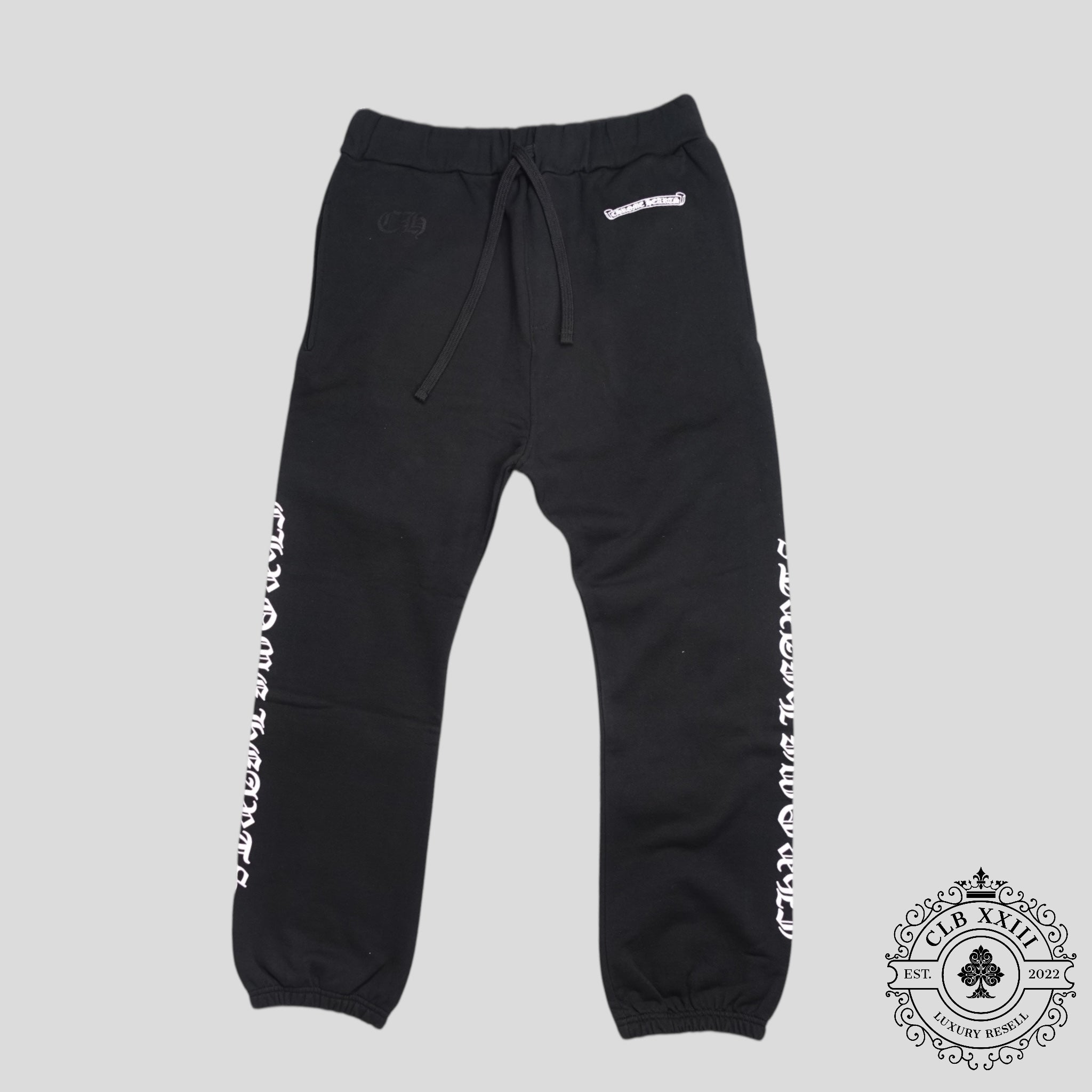 Chrome Hearts Scroll Logo Sweatpants in Black