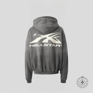 Hellstar Mirror Face Hoodie in Grey