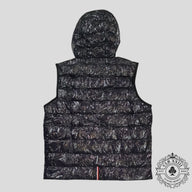 Moncler Hooded Puffer Vest in Navy Blue