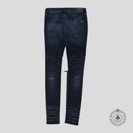 Amiri MX1 Thrashed Denim in Aged Black