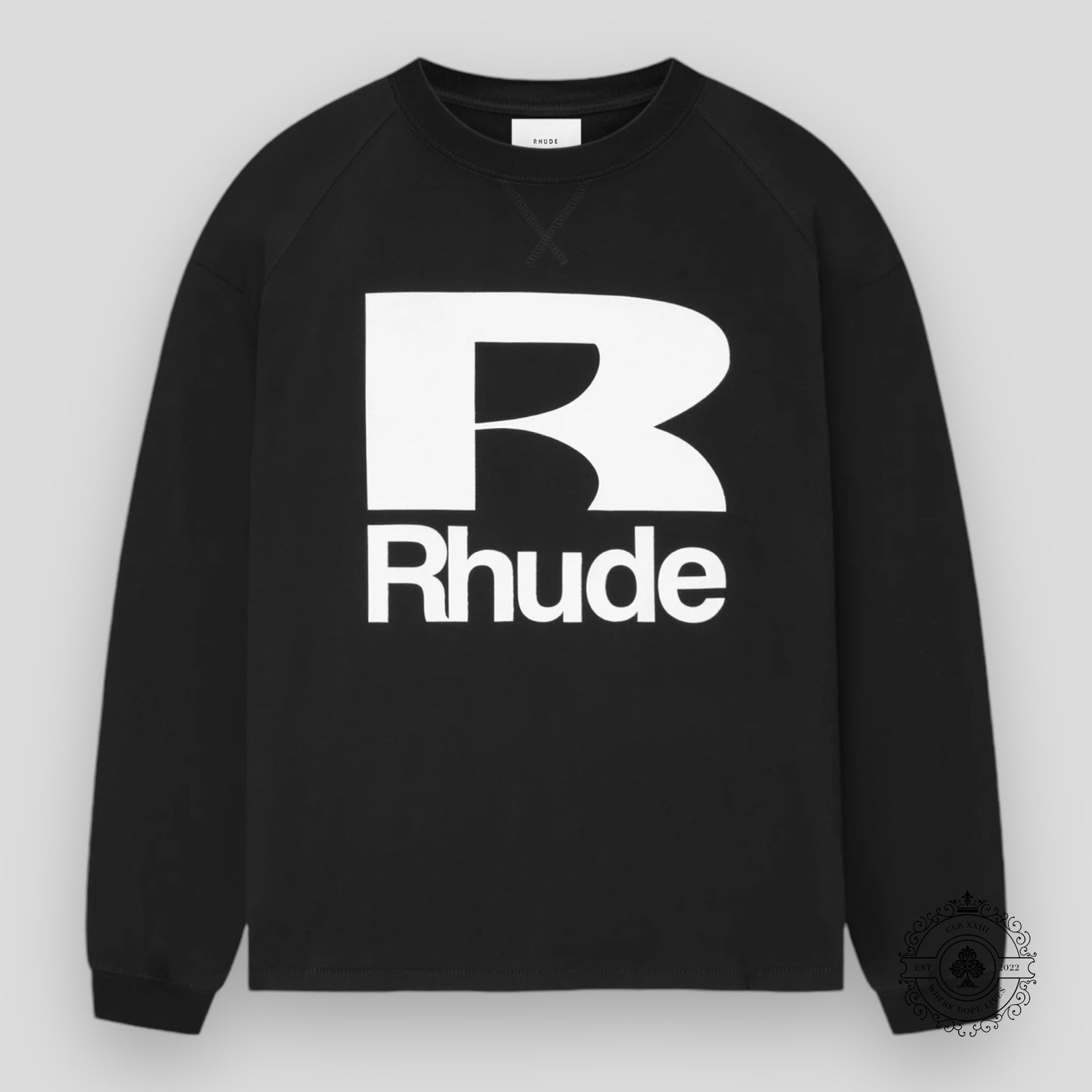 Rhude Petrol LS Tee in Black
