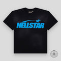 Hellstar Sport Logo Gel T-Shirt in Black / Blue