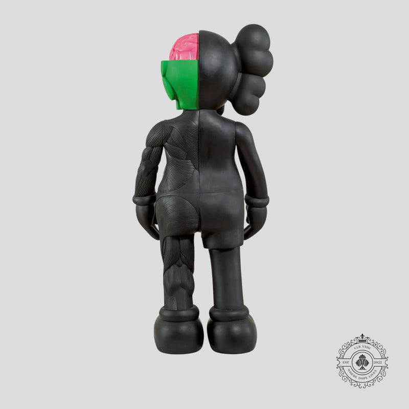 KAWS 4 Foot Dissected Companion Vinyl Sculpture Black