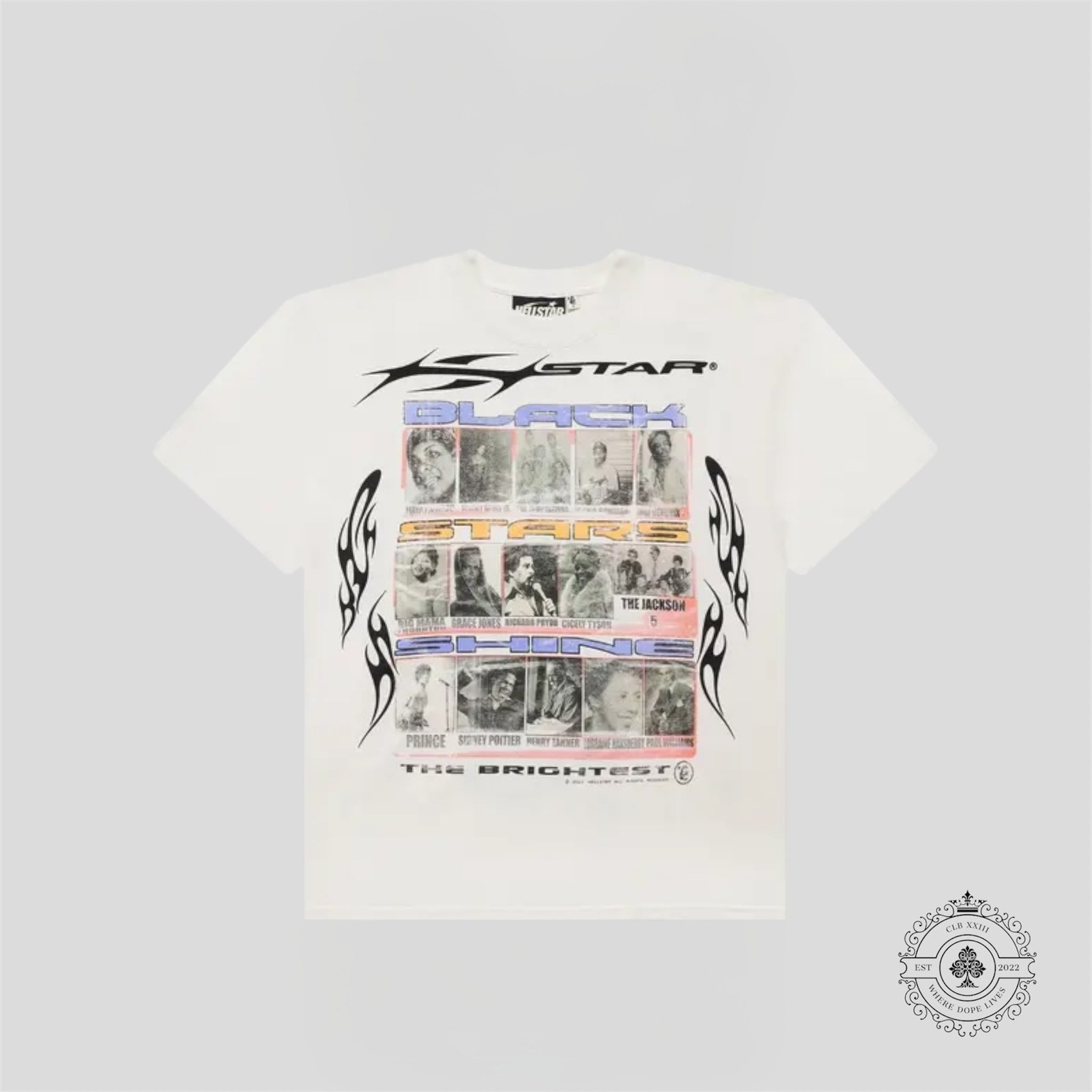 Hellstar Black Stars T-Shirt in White