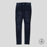 Amiri MX1 Bandana Patch Jeans in Aged Black