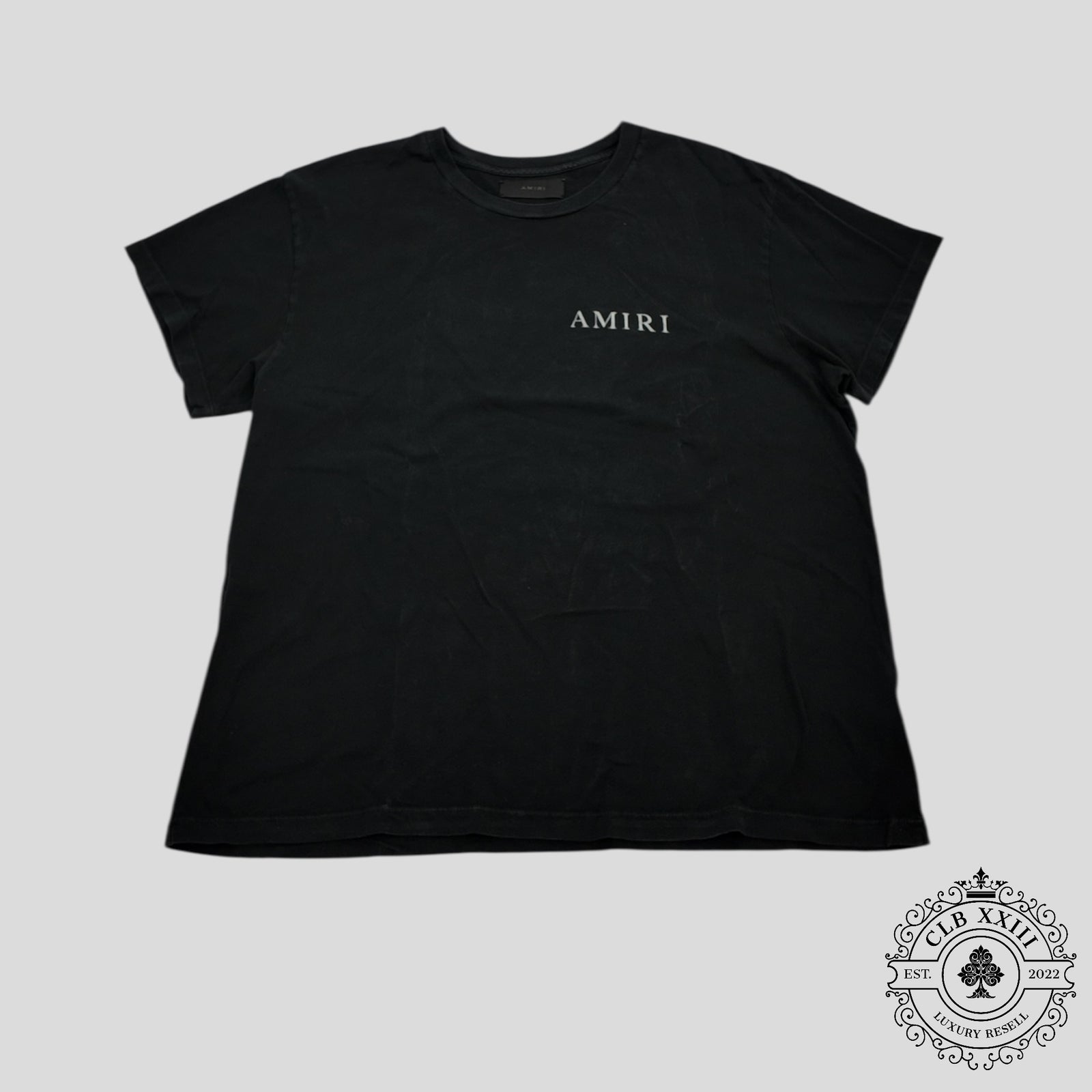 Amiri Flower Tee in Black