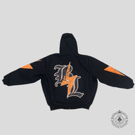 Blind Love Patchwork Carhartt Jacket in Black / Orange