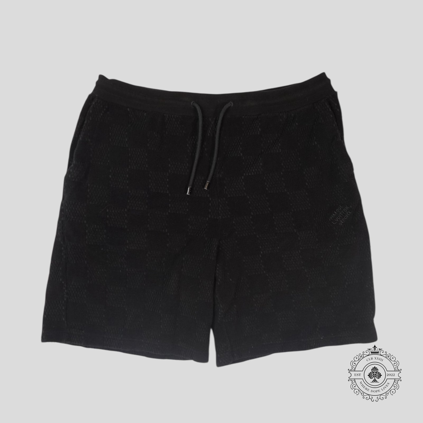 Louis Vuitton Damier French Terry Shorts in Black