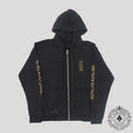 Chrome Hearts Vertical Logo Zip Up in Black / Olive