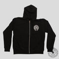 CHROME HEARTS MIAMI EXCLUSIVE HORSESHOE LOGO ZIP-UP HOODIE - BLACK