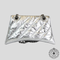 Balenciaga Crush Small Chain Bag in Silver