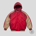 Supreme Hooded Stadium Jacket in Red