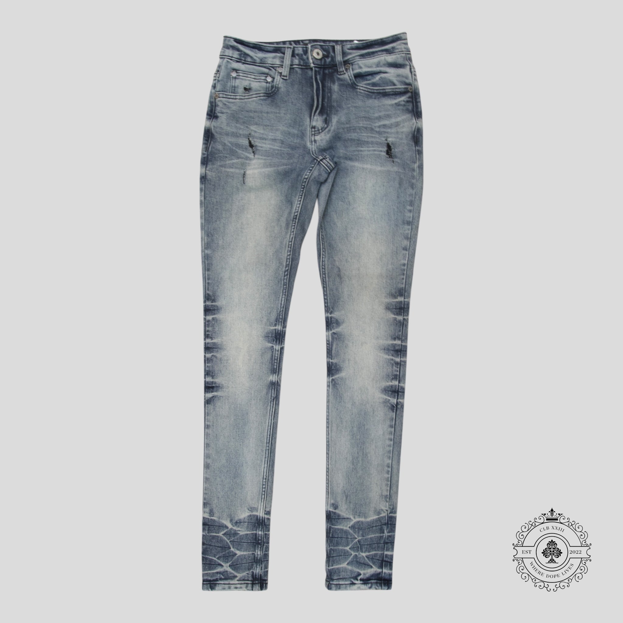 Serenede Fitted Denim Jeans in Acid Wash
