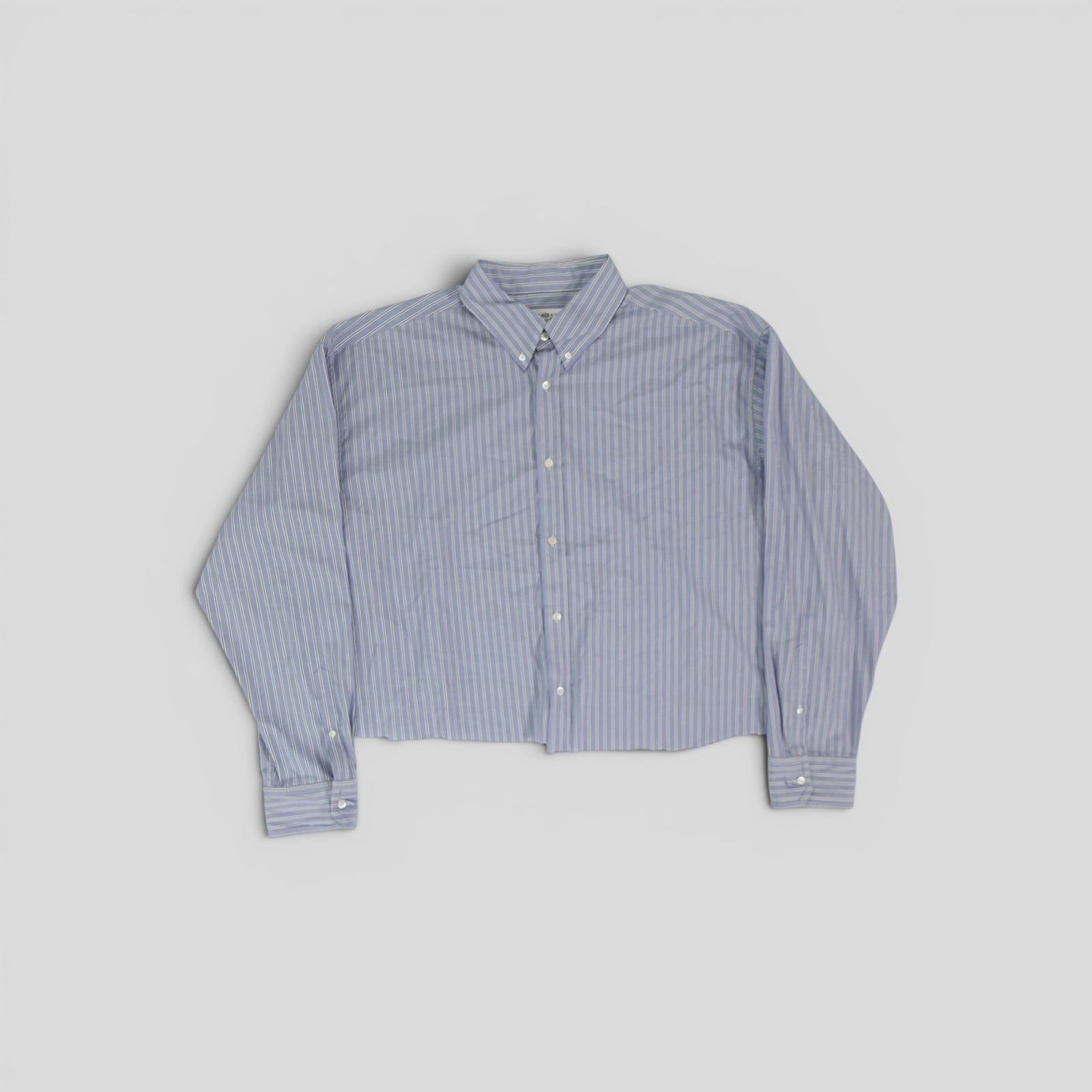Maison Margelia Pinstripe Button Up in Blue