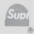 Supreme Big Logo Beanie (FW24) in Ash Grey