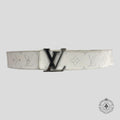 Louis Vuitton Monogram Eclipse Taigarama Belt in White