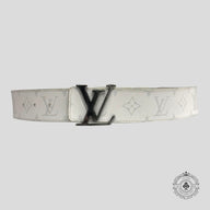 Louis Vuitton Monogram Eclipse Taigarama Belt in White