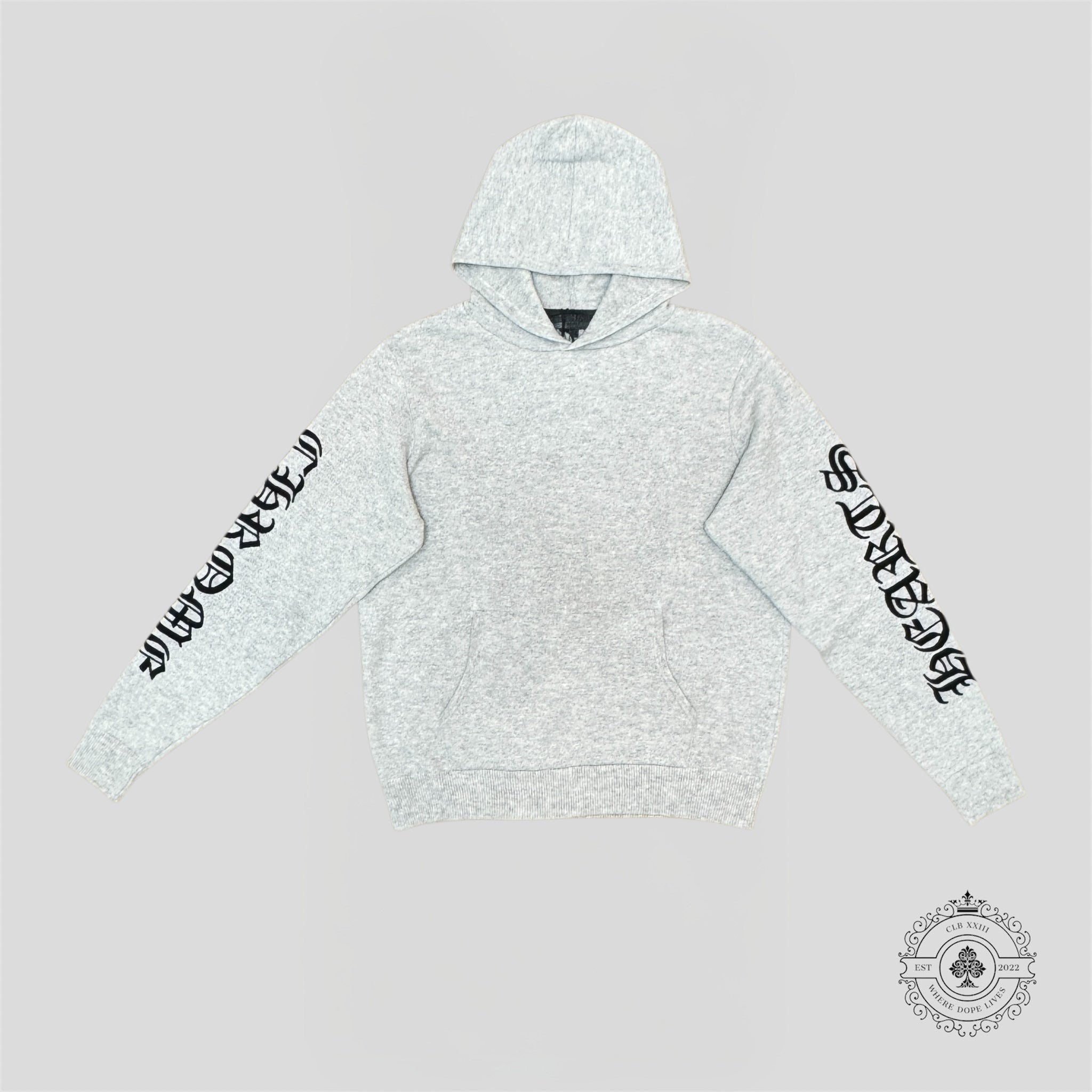Chrome Hearts Life Sentence Cashmere Hoodie in Grey