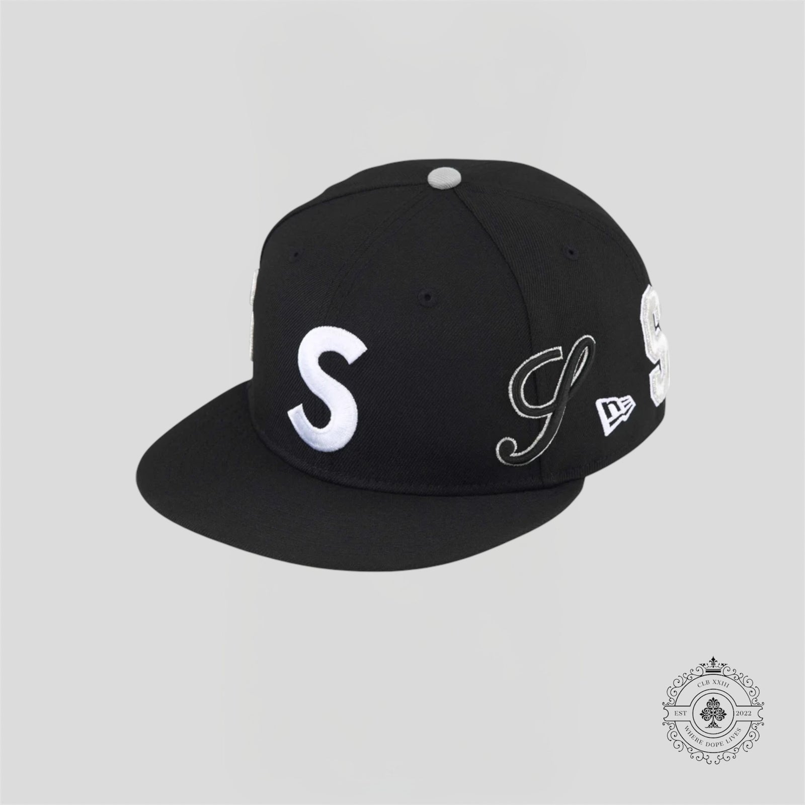 Supreme Multi S Logo New Era Hat in Black