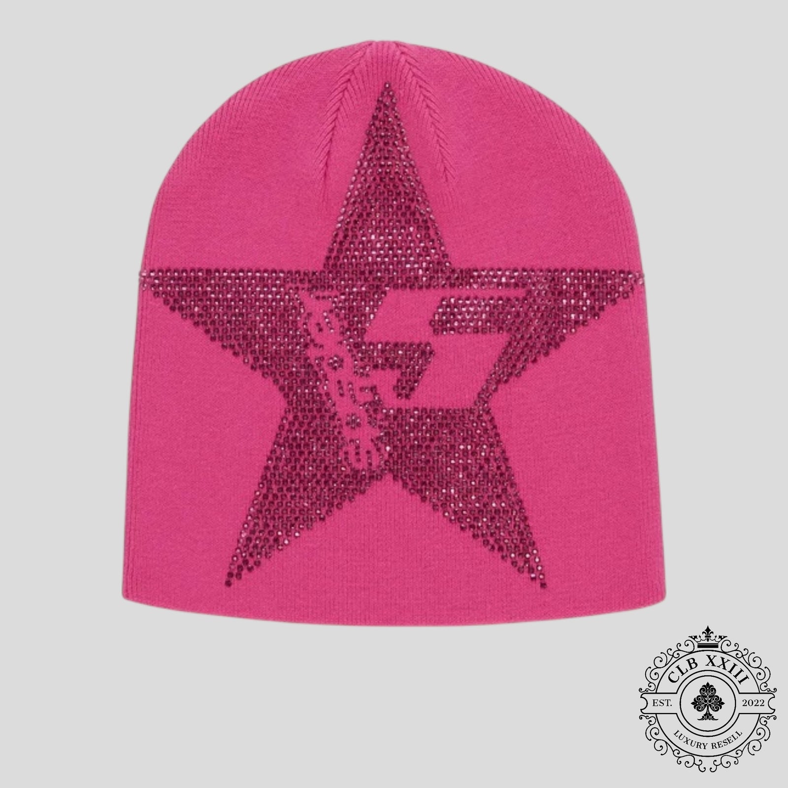 Sp5der Star Rhinestone Skully in Pink