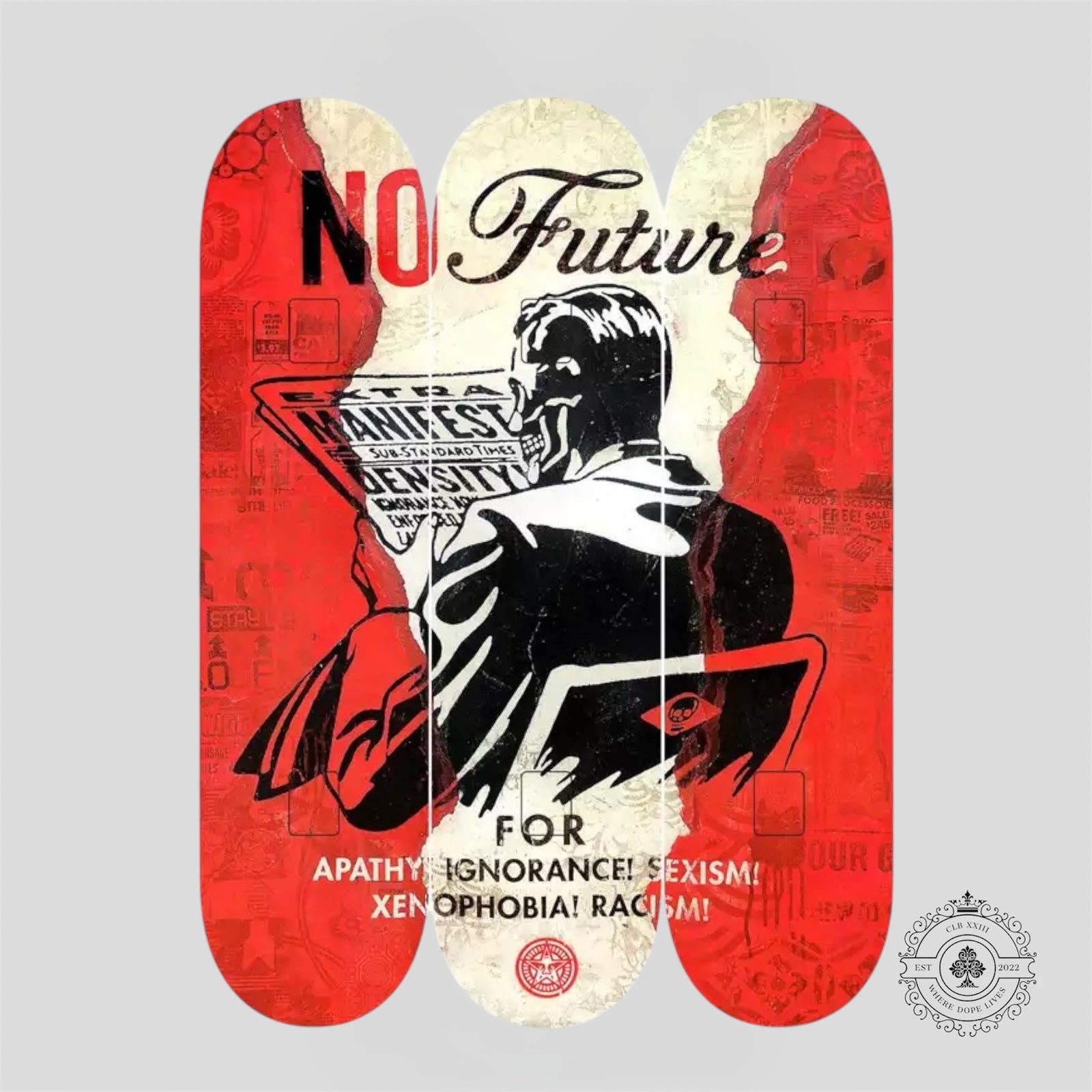 NO FUTURE by Shepard Fairey Skate Deck Set