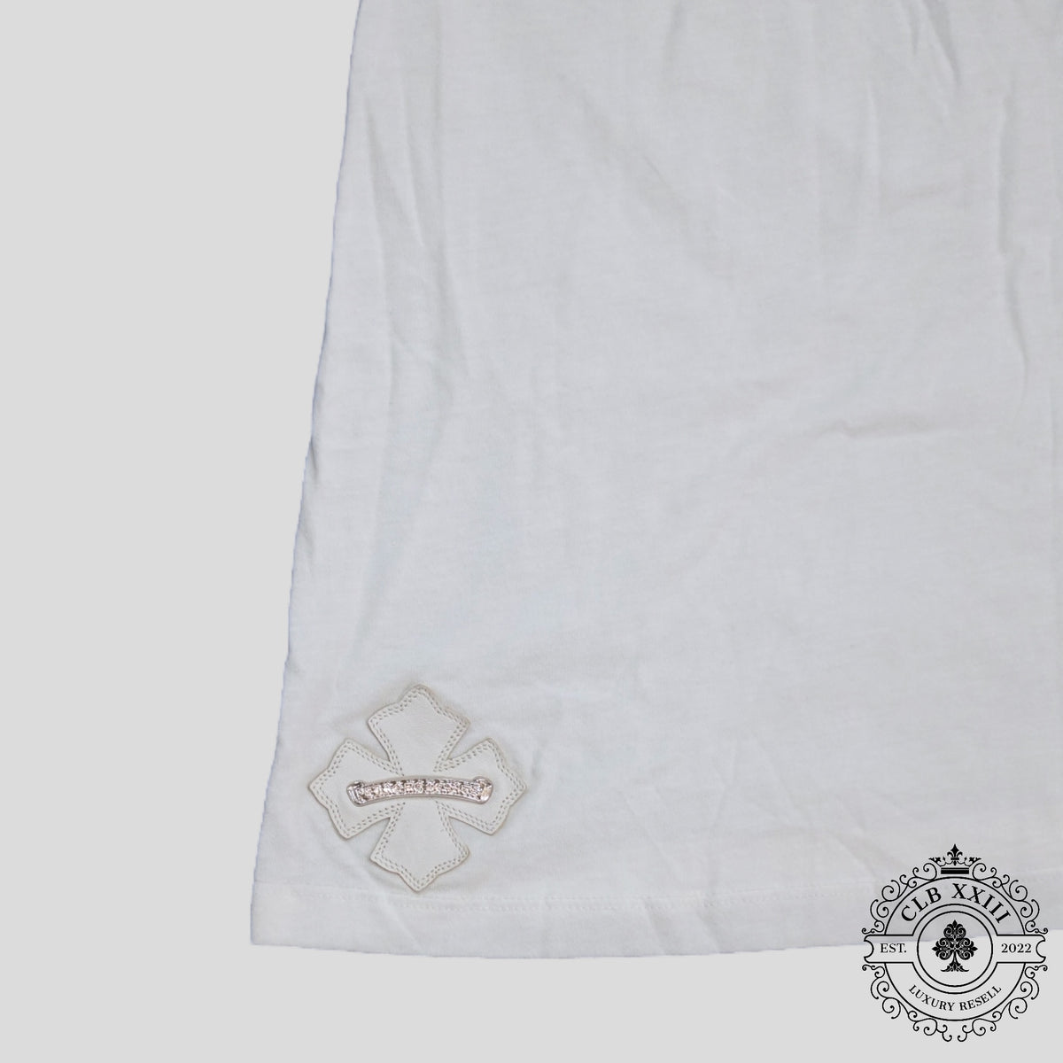 Chrome Hearts Leather Plus Patch Tank Top in White