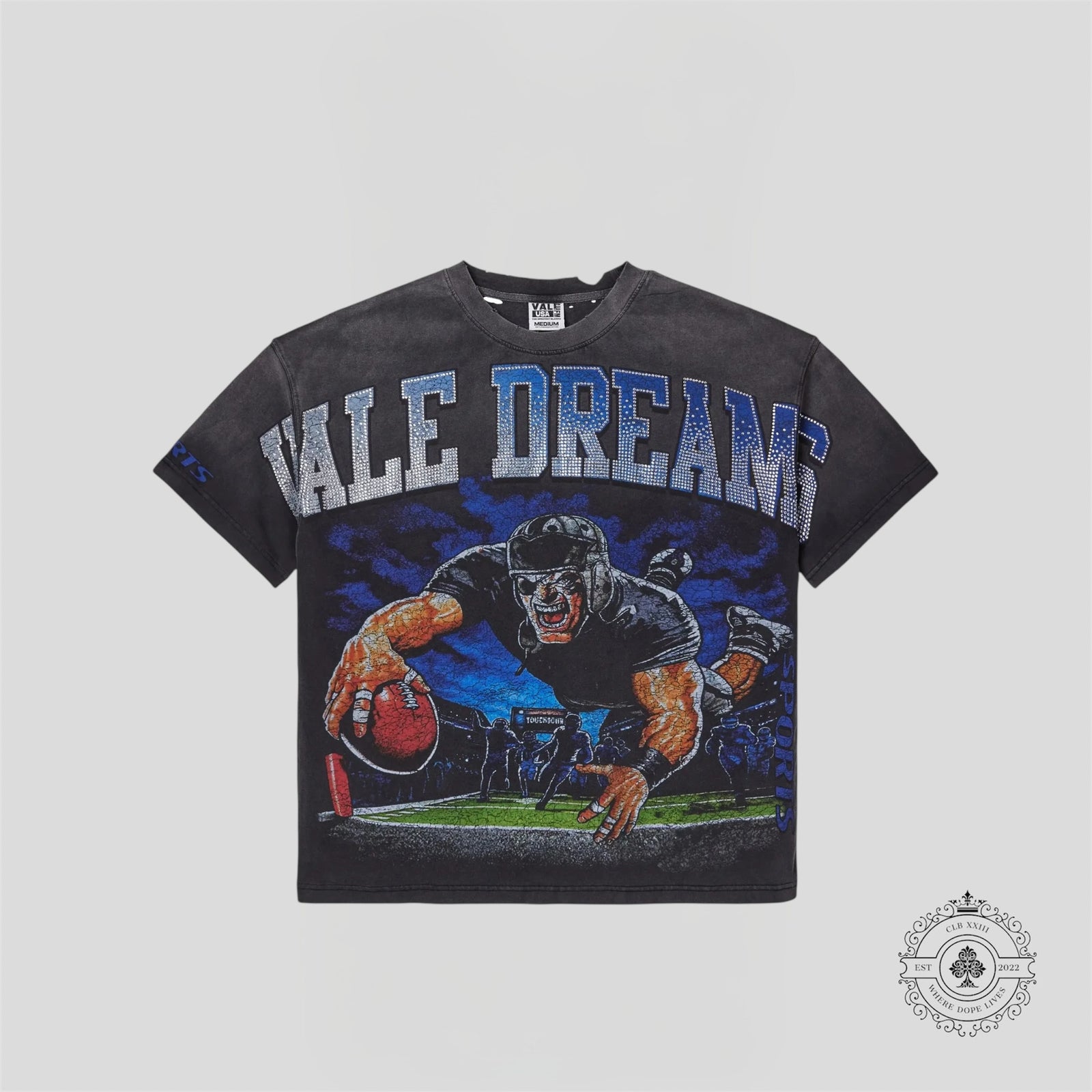 Vale Forever Gridiron Bling T-Shirt in Black