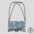 Balenciaga Hourglass Denim Chainlink Bag
